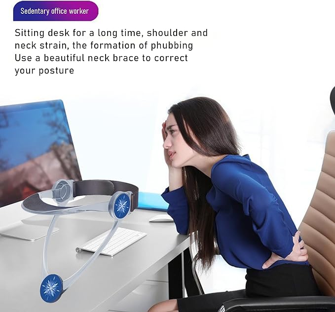 360° Adjustable Neck Brace - Cervical Collar with Neck Stretcher | Neck Orthotics for Forward Head Posture Correction and Cervical Spine Support,Neck Brace for Neck Pain and Support