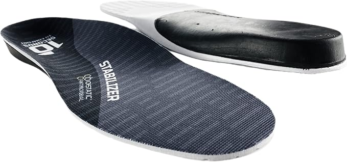 10 Seconds Stabilizer Insole, Medium Corrective Arch, Soft Support, Designed for Instability and Low-Profile Footwear, Deep Heel Cup, Anti Odor and Blister Topper (M 11-12)