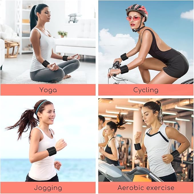 Adjustable Wrist Weights - Set of 2 ((1lb 2lb)) |
