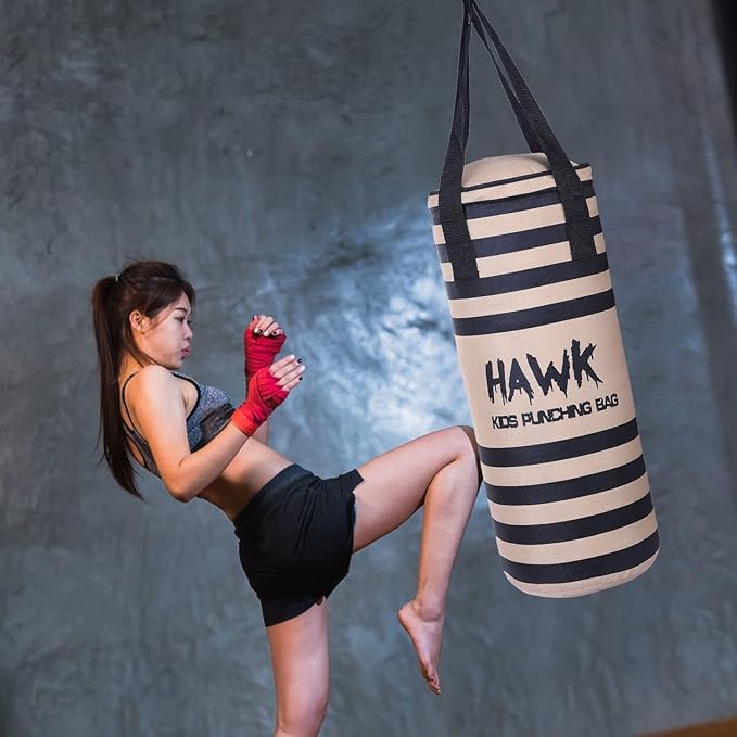 Kids Punching Bag for Kids Boxing Gloves MMA Training Fitness Workout Kickboxing Grappling Karate Heavy Target Bag UNFILLED