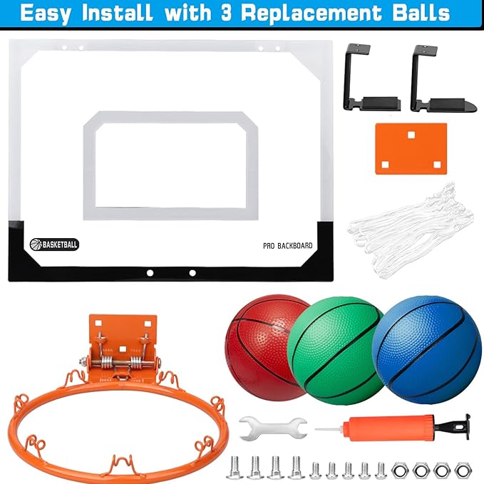 Mini Basketball Hoop Set for Kids Adults 4 Small