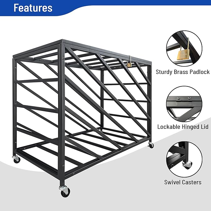 Lockable Storage Ball Cart 30 Basketballs