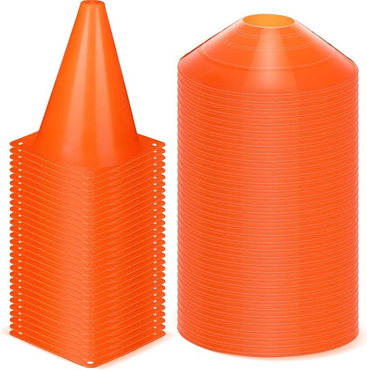 Hiboom 50 Pack Cones Sports Training Set 30 Pcs 7 Inch 20 Pcs