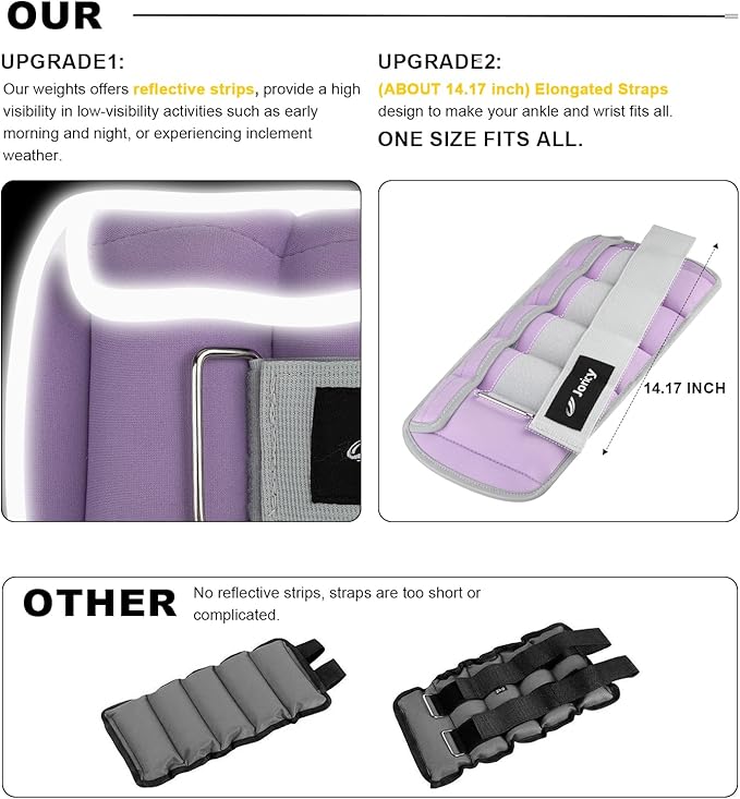 Adjustable Ankle Weights for Women Men 1 Pair 2 4 4 6 6 8 8 10 10 LBS 1-5 LB