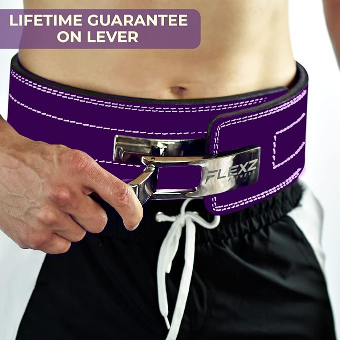 Flexz Fitness Lever Weight Lifting Belt Leather - 10MM 13MM 13MM Powerlifting