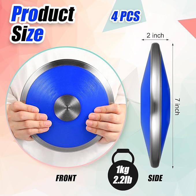 4 Pcs 1kg Sports Training Discus Boys Girls