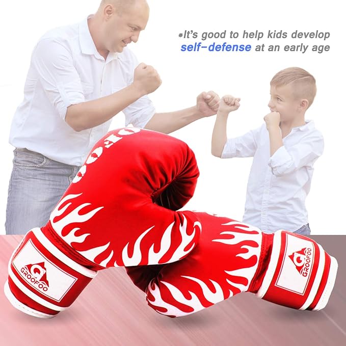 Kids Boxing Gloves 4oz 6oz 8oz Punching Gloves for Kids Youth Traning Gloves for Punching Bag Kickboxing Sparring Muay Thai MMA Fight Gloves