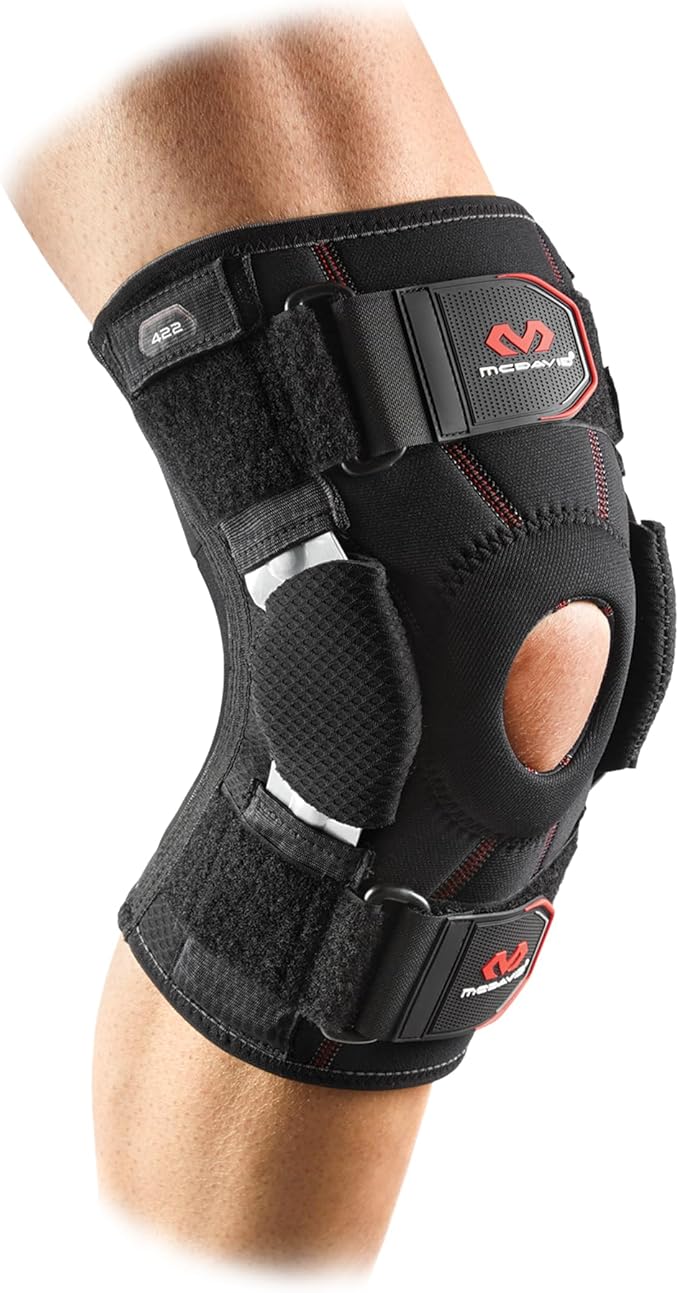 McDavid Knee Brace with Side Hinges. Maximum Knee Support & Compression for Stability & Recovery Aid, Patella Tendon Support, Tendonitis Pain Relief, Ligament Support, Hyperextension. Men & Women