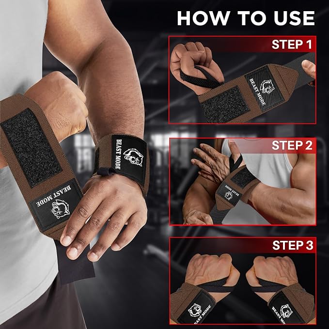 TECEUM Weightlifting 18" & 12" Wrist Wraps with Thumb Loop ā Heavy Duty Wrist Workout Braces for Men and Women ā Ideal for Powerlifting, Strength Training, Bodybuilding