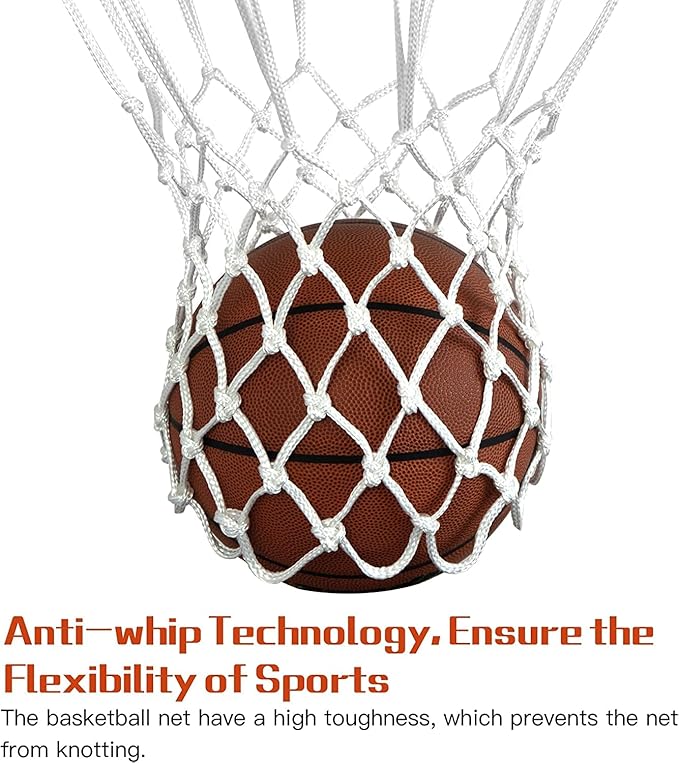2Pcs Heavy Duty Basketball Net Replacement Fits Standard 12 Loop
