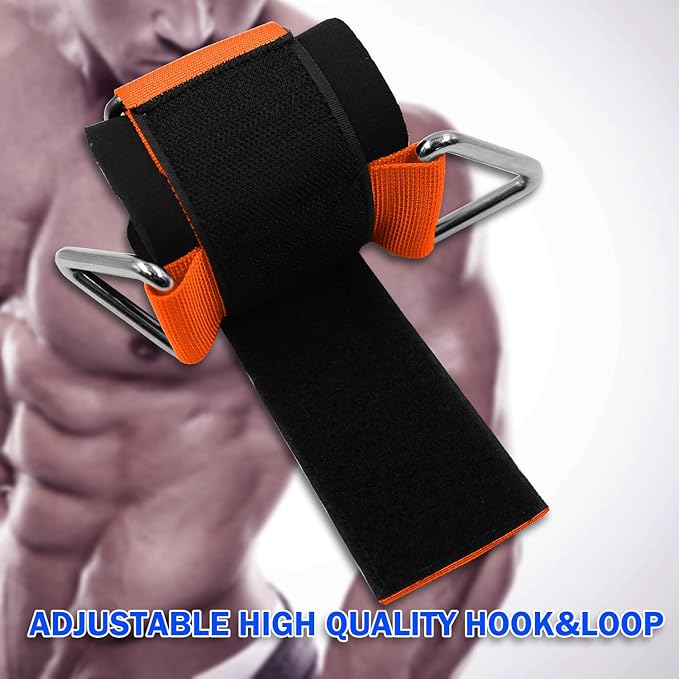 Adjustable Wrist Cuffs Neoprene Padded Straps for Cable Machines Strength Training Equipment