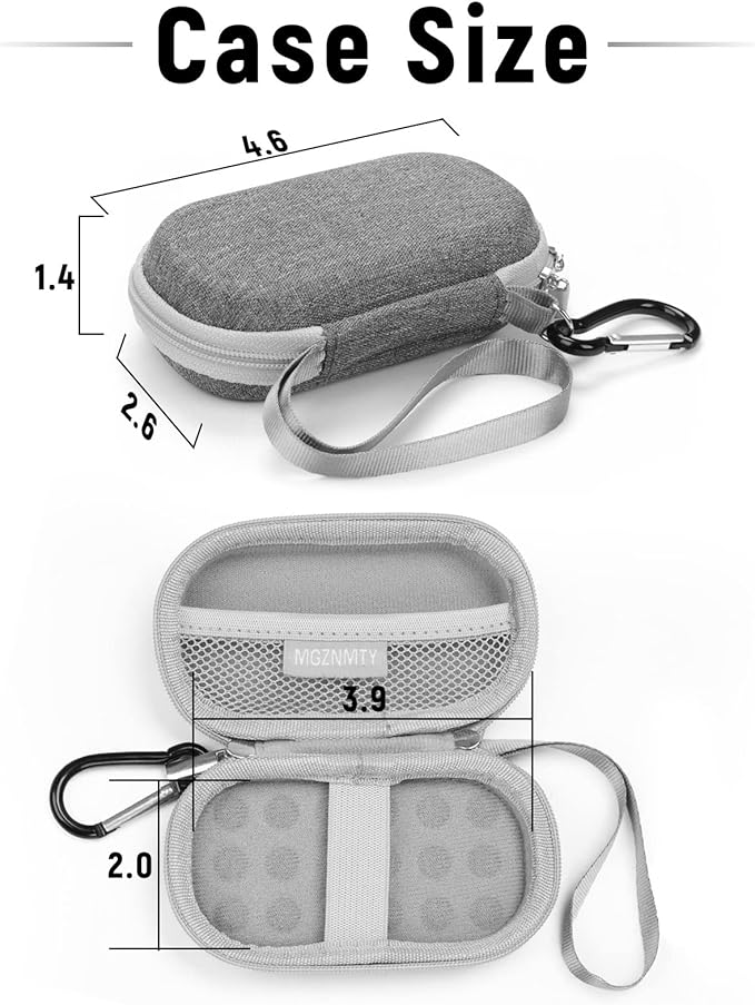 MGZNMTY Portable Hard Travel Case for AliveCor Kardia Mobile Heart Monitor Personal EKG/KardiaMobile 6-Lead Rate Monitoring Devices (Case Only)(Gray)