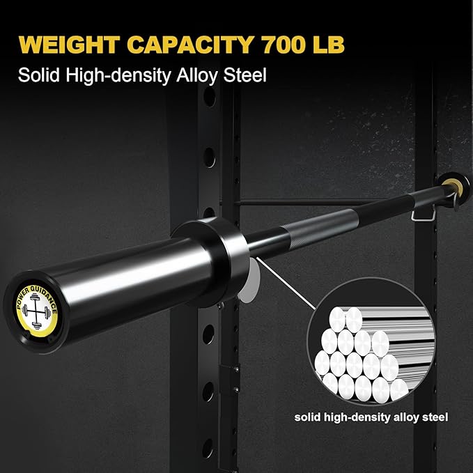 POWER GUIDANCE Chrome Olympic Barbell Bar 2 Inch 4ft/5ft/6ft