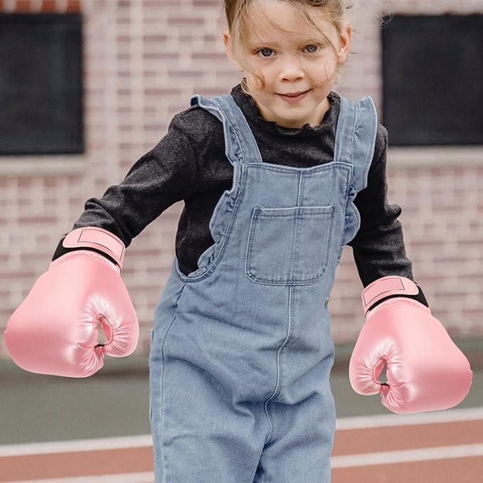 Milisten Kids Boxing Gloves: Toddler Boxing Gloves for Kids Training - Punching Bag Training Sparring Gloves Suitable for Boys and Girls Boxing Beginners(Pink