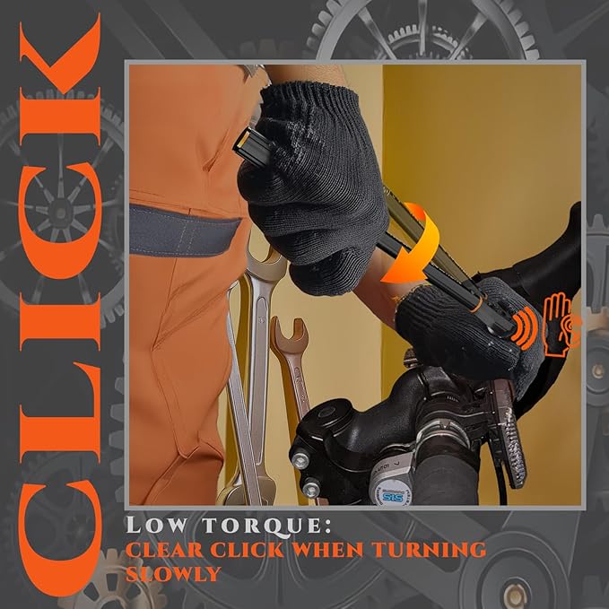 1/4-Inch Bike Torque Wrench 32PCS (20-220 in.lb/2.3-24.9 N.m) Reversible Head Dual-Scales 1/4 Torque Wrench 72 Tooth ±3% High Accuracy Click Torque Wrench Set For MTB Bicycle Maintenance