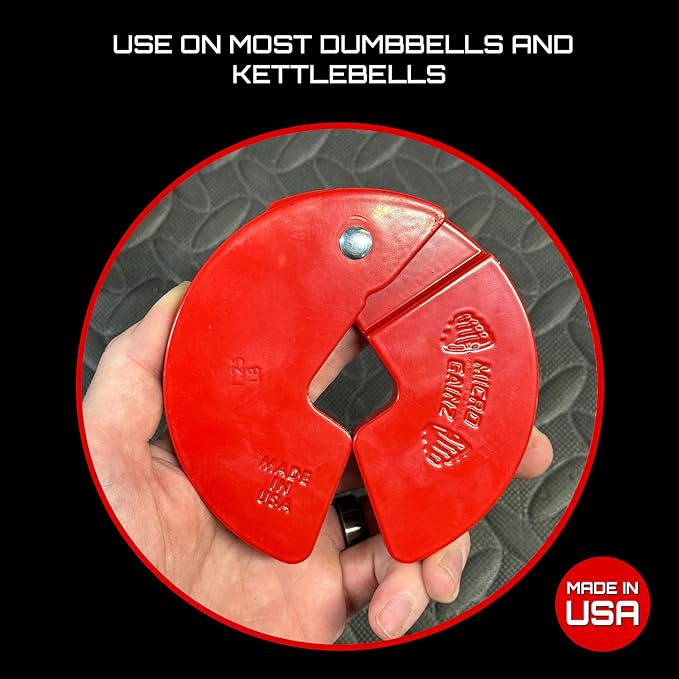 Micro Gainz Dumbbell Fractional 1.25lb Weight Plate, Ideal for Micro Loading, (Choose Color) 2 Piece Fractional Weight Plates, Designed for Dumbbell Training, Made In USA