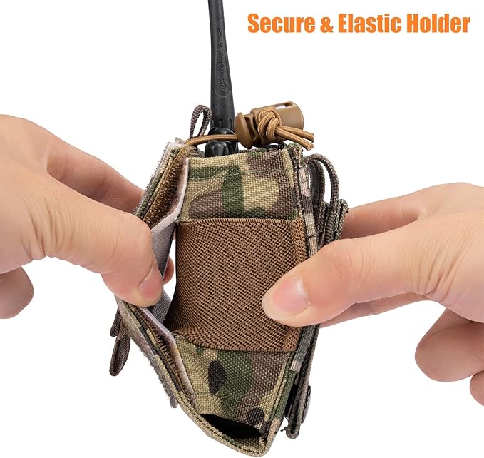 Adjustable Radio Pouch MOLLE Radio Holder for Tactical 5.56mm 7.62mm 7.62mm Magazine