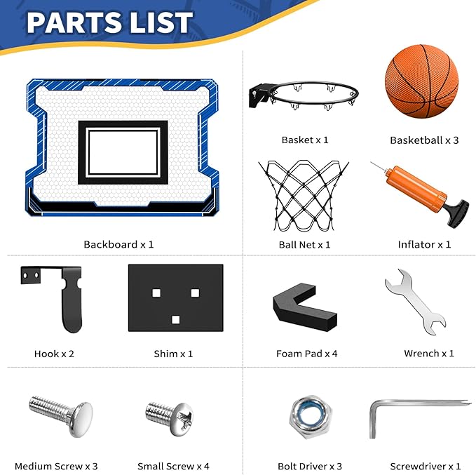 Mini Basketball Hoop Indoor 3 Balls
