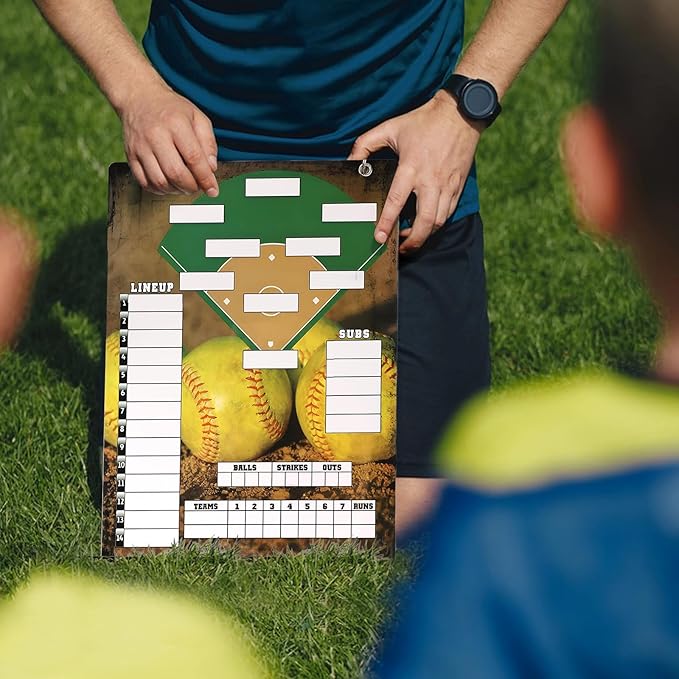 Magnetic Baseball Clipboard for Coaches 60 Lineup