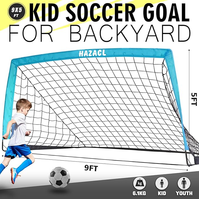 Kids Soccer Goal for Backyard 9x5 FT
