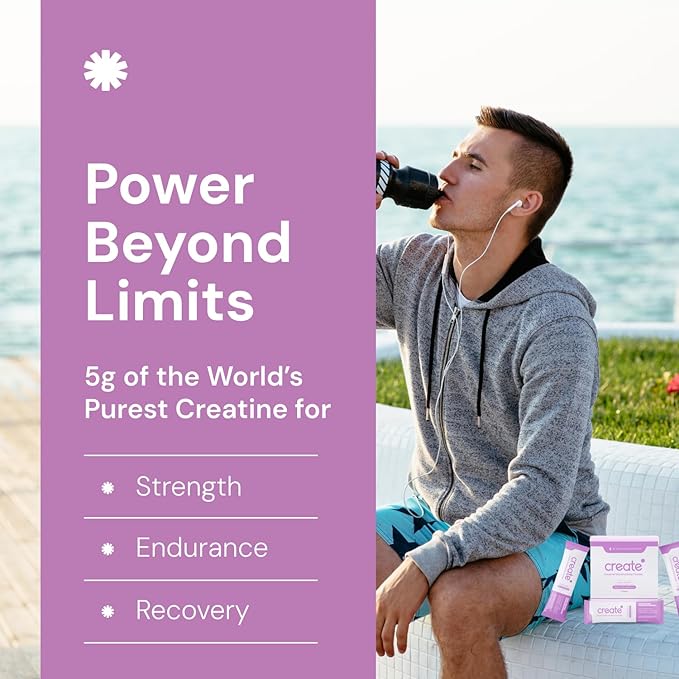 Create Single Serve Creatine Monohydrate Powder – 5g 30 Portable