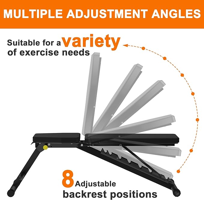 Adjustable Weight Bench Fast Folding Workout Bench