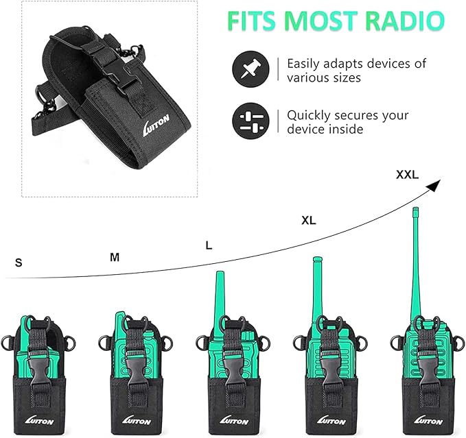 LUITON Radio Holder Walkie Talkie Pouch Molle Radio UV5R 888S 888S F8HP F8HP Kenwood H777 (2 (2 Pack)