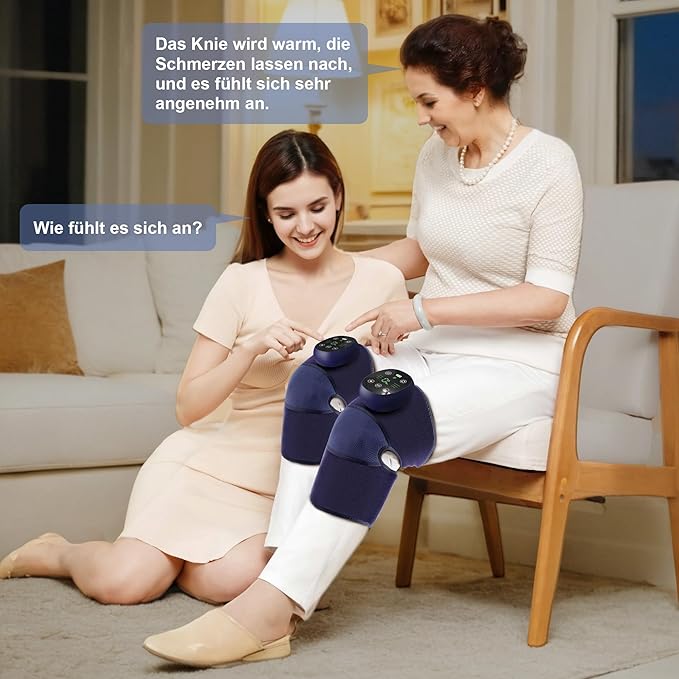 3 in 1 Knee Massager with Heat, Massager, Vibratory, Heating Pad for Knee with 6 Heat Levels & 3 Vibration Modes & 3 Massage Modes, Heated Knee Brace for Pain Relief, Arthritis, Meniscus Tear