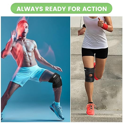 Adjustable Knee Braces for Knee Pain Women and Men,Knee Brace with Side Stabilizers and Patella Gel Pads,Knee Sleeve Support for Workout and Injury Recovery