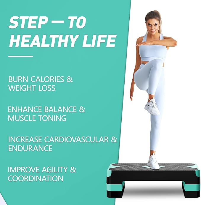 Aerobic Exercise Step 26.5" Step 4†6†6†8†8†Adjustable