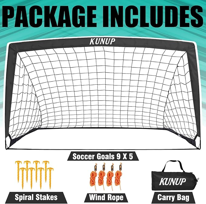 Kids Soccer Goal for Backyard 5×3, 6×4, 6×4, 9×5FT 9×5FT Easy