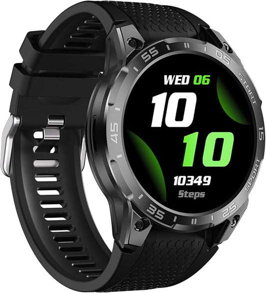 1.85 in Smart Watch for Men with Built-in Alexa, Full-Featured Fitness Tracking, Waterproof, Health Monitoring, Multiple Sports Modes, Compatible with Android and iOS