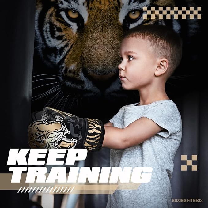 Kids Boxing Gloves with Handwraps, 3-8 Years Girls & Boys, Training Boxing Set, Punching Gloves