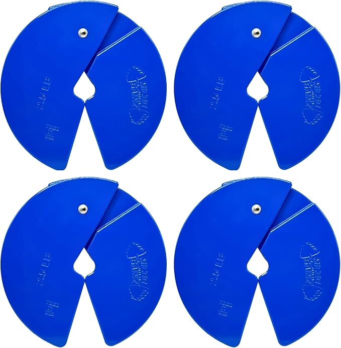 Micro Gainz Dumbbell Fractional 2.5 lb Weight Plate, Ideal for Micro Loading, (Choose Color) 4 Piece Fractional Weight Plates, Designed for Dumbbell Training, Made In USA