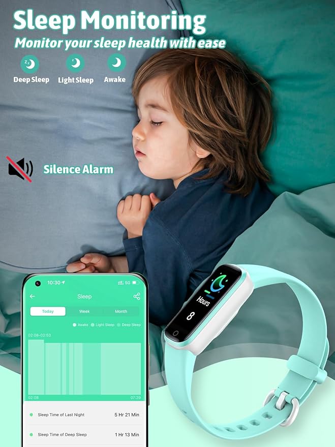 Kids Fitness Tracker,Fitness Watch Waterproof Activity Tracker with HeartRate and Sleep Monitor,Stopwatch,11 Sport Modes,Great Gifts for Girls Boys Kids Age 6-13 Years Olds