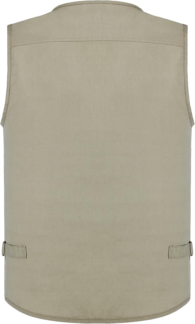 Men's Utility Work Hunting Travel Fishing Multi-Pockets Outdoor Vests