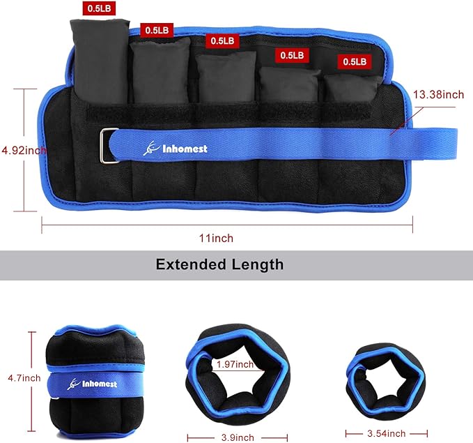 Adjustable Ankle Weights 1-5/10/12 Lbs Leg Weights