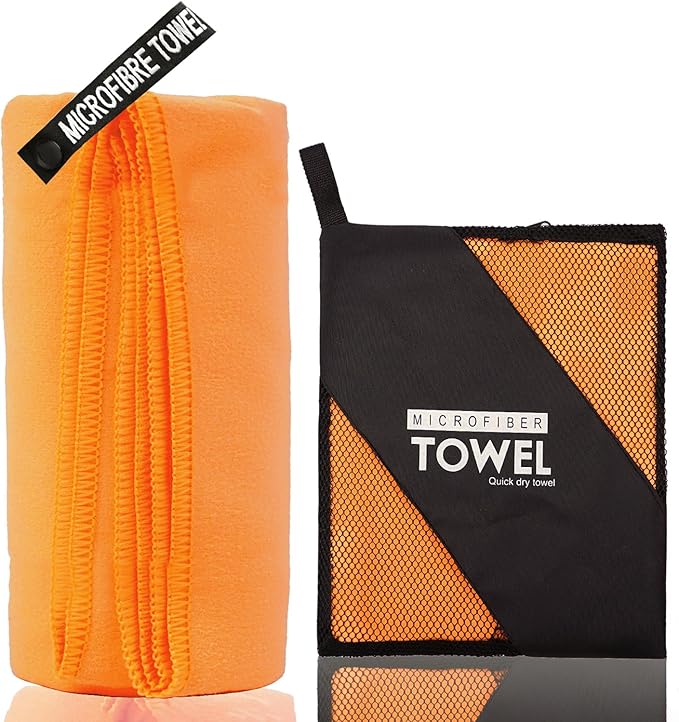 Microfiber Travel Towel (S:16"×32" -Orange)
