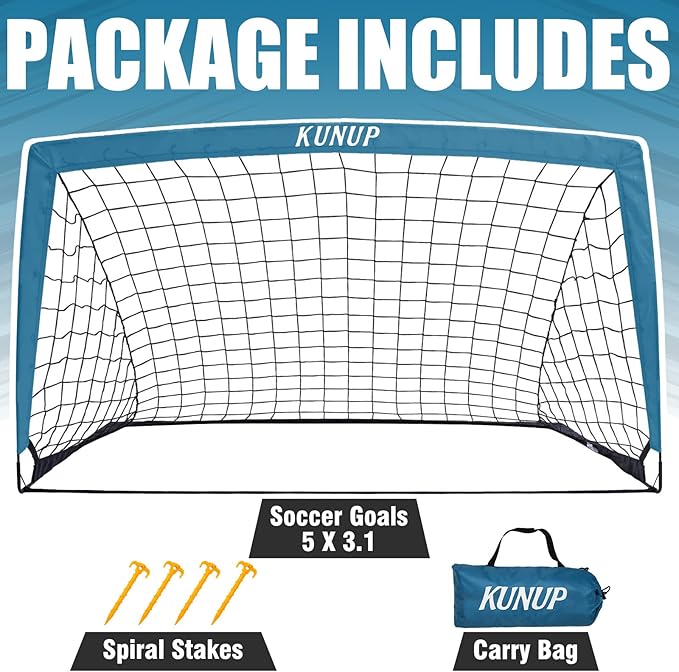 Kids Soccer Goal for Backyard 5×3, 6×4, 6×4, 9×5FT 9×5FT Easy