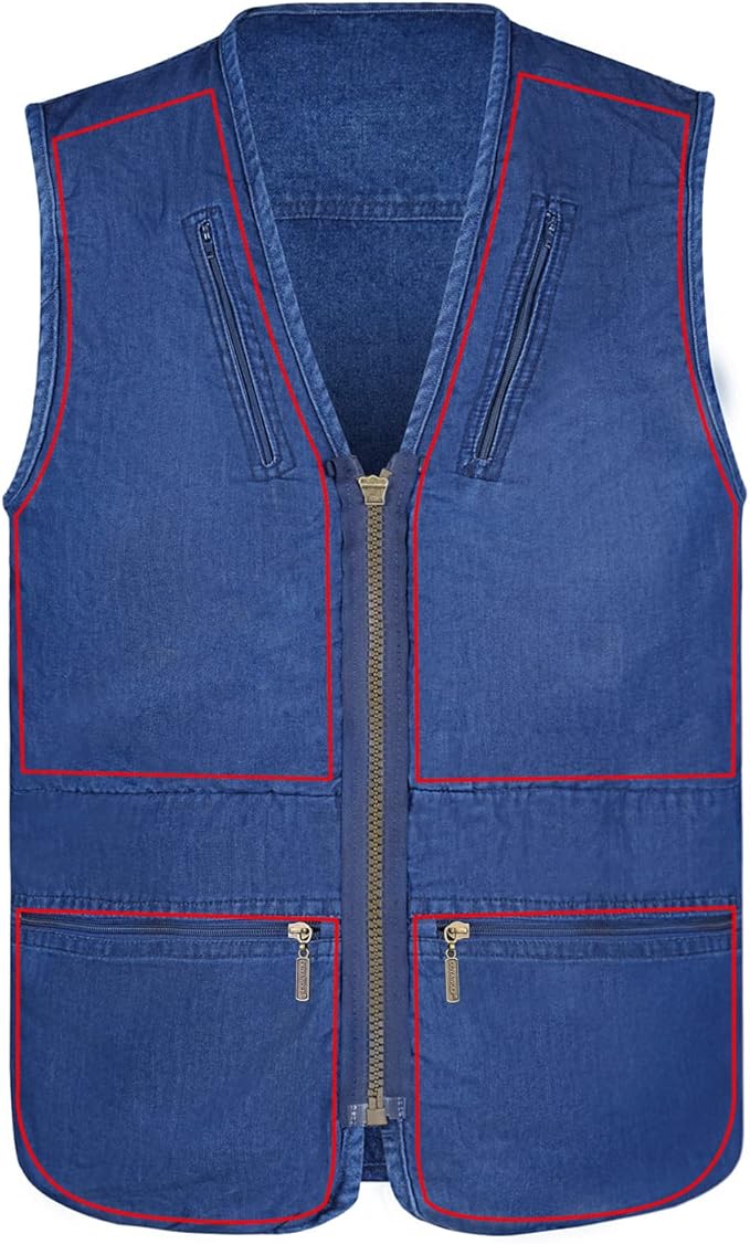 Men's Utility Work Hunting Travel Fishing Multi-Pockets Outdoor Vests