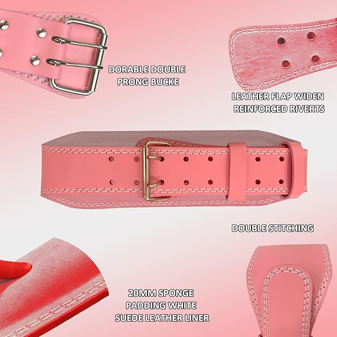 9mm Leather Fitness Weight Lifting Belt for Women&Men 4 Inches