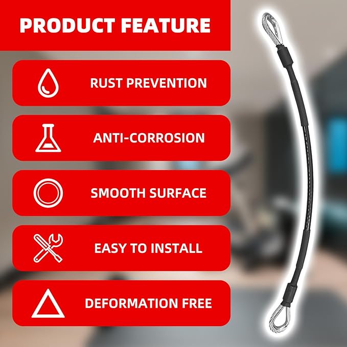 4 Pcs 10" Gym Cable Extension Compatible with Home Gym Accessories, Gym Extension Replacement Cables for LAT/Tricep Pull Down, Leg Extensions Machine