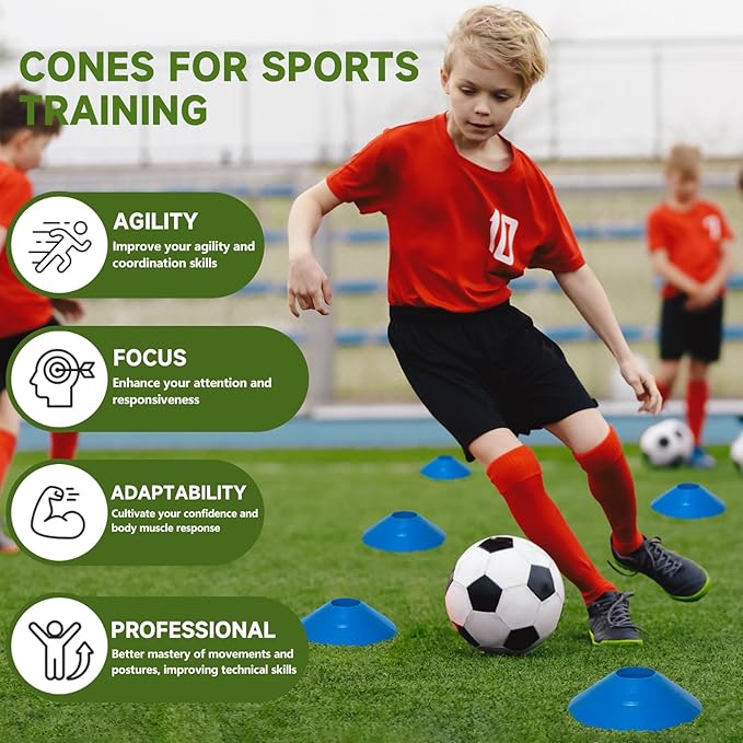35 PCS Agility Soccer Cones for Training
