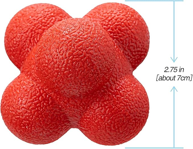 Hexagonal Reaction Ball High Density Rubber Foam Bounce (2 Pack
