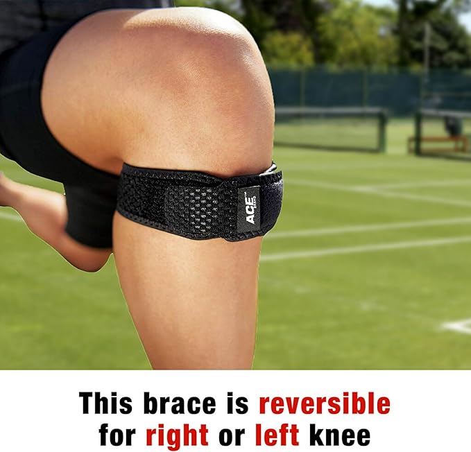 ACE Brand Knee Strap, Adjustable, Black, 1/Pack