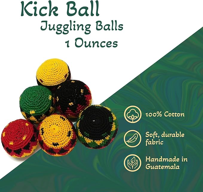 Mia Jewel Shop - Kick Ball Juggling Balls | Assorted Hacky Sacks for Adults | Punching Bag | Juggling Balls for Beginners | Foot Bag Kick Sack | Handmade Gifts
