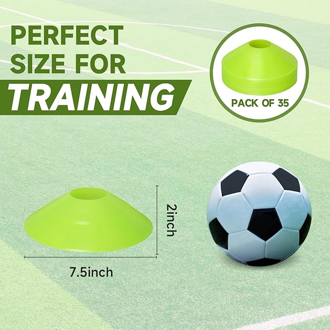 35 PCS Agility Soccer Cones for Training