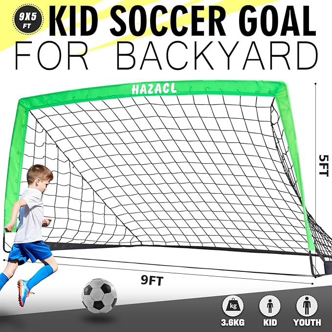 Kids Soccer Goal for Backyard 9x5 FT