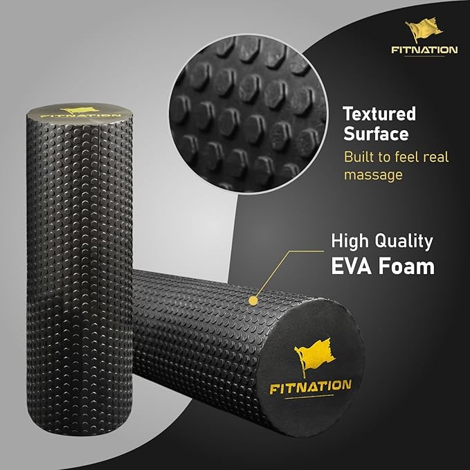 High-Density Foam Muscle Roller – Textured Foam Rollers 18-inch (Medium, 45 x 15 cm)