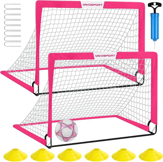 Kids Soccer Goals for Backyard Set - 2 4' x 3' Portable